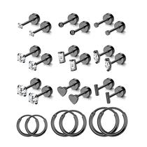 Brincos SAILIMUE em aço cirúrgico banhado a ouro 14 quilates para mulheres Brincos SAILIMUE em aço cirúrgico banhado a ouro 14 quilates para mulheres