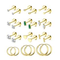 Brincos SAILIMUE em aço cirúrgico banhado a ouro 14K para mulheres Brincos SAILIMUE em aço cirúrgico banhado a ouro 14K para mulheres