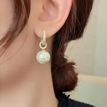 Brincos Solitário Pérola E Argola Cravejada Zirconias Banho Ouro 4841 Brincos Solitário Pérola E Argola Cravejada Zirconias Banho Ouro 4841