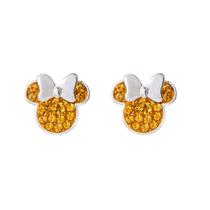 Brincos Stud Disney Minnie Mouse November Birthstone