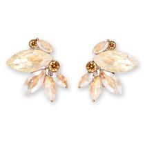 Brincos Stud Spiritlele Champagne Strass para mulheres Brincos Stud Spiritlele Champagne Strass para mulheres