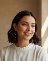 Brincos Torcido com Design em Espiral Bijuteria Moderna Cor:Dourado Brincos Torcido com Design em Espiral Bijuteria Moderna Cor:Dourado