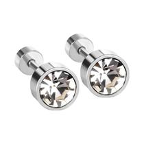 Brincos Unissex de Aço Inoxidável com Zircônia Cúbica (3mm a 7mm) Brincos Unissex de Aço Inoxidável com Zircônia Cúbica (3mm a 7mm)