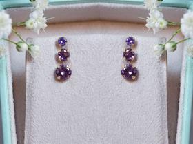 Brincos Zircônia 3, 4 e 5mm de Ouro18k Kit com 3 pares - cores a seleciona