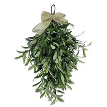 Brinde artificial em forma de lágrima de ramo de oliveira de 24 cm - Rotroyce