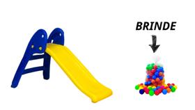 Brinde + Escorregador Baby 2 Degraus-Escorregador Pequeno Para os Primeiros Aninhos Do bebê-Designer seguro-+ 10 Bolinha