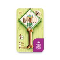 Brinq. Mordedor Osso Bamboo I Sabor Bacon Para Cães - P