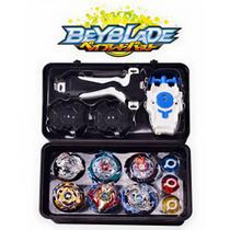 Brinque Maleta Com 6 Beyblades e 3 Super Lançadores Grip Brinque Maleta Com 6 Beyblades e 3 Super Lançadores Grip