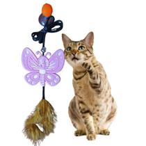 Brinquedinho interativo para gato pet borboleta cat