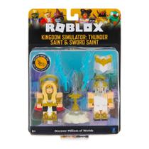Brinquedo 2 Bonecos de 8cm Roblox Kingdom Simulator: Thunder Saint & Sword Saint Sunny - 002213A