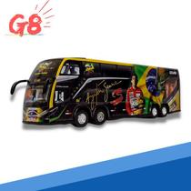 Brinquedo 30cm de Ônibus do Ayrton Senna em G8 Lançamento - Marcopolo G7 DD - G8 - mini - Miniatura - Min