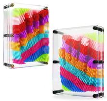 Brinquedo 3D Pin Art ZJMZZM, plástico arco-íris exclusivo para crianças