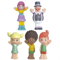 Brinquedo 5 Dedoches Turma Do Mundo Bita Vinil Atóxico +3 Anos Líder - 3010