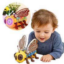 Brinquedo Abelhinha Feliz com Engrenagens, Luz e Som Divertido Diversão Garantida Para Bebês