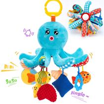 Brinquedo Activity Octopus de 3 a 6 meses com cabos de tração e muito mais Brinquedo Activity Octopus de 3 a 6 meses com cabos de tração e muito mais
