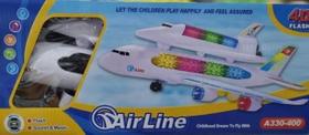 Brinquedo aeronave avião com luz e som bate e volta