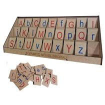 Brinquedo Alfabeto em Madeira MDF Degrau 130 peças Alfabetização Infantil