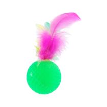 Brinquedo American Pets Bola com Penas e Guizo 40mm - para Gato