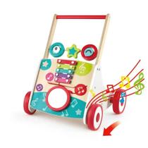 Brinquedo Andador Infantil Musical em Madeira com Som - Meu Primeiro Andador - Hape Xalingo 67487