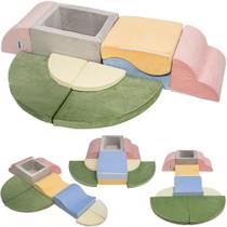 Brinquedo ANGELBECKE Blocos de Escalada de Espuma 9 Peças para Crianças Pequenas Brinquedo ANGELBECKE Blocos de Escalada de Espuma 9 Peças para Crianças Pequenas