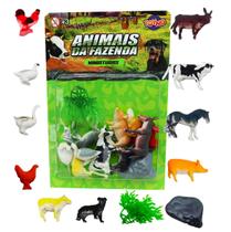 Brinquedo Animais Da Fazenda Miniaturas Coleção Infantil Toyng