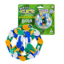 Brinquedo Anti-stress de Estralar Maxxi Klick Bola Brasil Cartela Blister Com 48 Klicks Gulliver - 1606