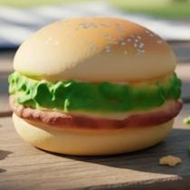 Brinquedo Anti -Stress Fidget Squish Lanche Hamburger Apertar Puxar Dm toys