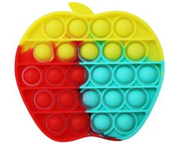 Brinquedo Anti-stress Pop It Estalo Fidget Sensorial Maça Colorido Amarelo
