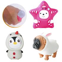 Brinquedo Antiestress Kit 3 Bichinhos Fantasia Apertar e Relaxar ao Mesmo Tempo Brinquedo Antiestress Kit 3 Bichinhos Fantasia Apertar e Relaxar ao Mesmo Tempo