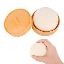 Brinquedo antiestresse de silicone macio em formato de dumpling Squishy Fukaisu 9 cm