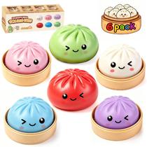 Brinquedo Antiestresse yemyig Dumpling Squishy 6 Unidades com Glitter