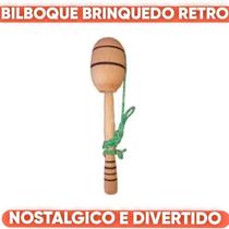 Brinquedo Antigo Bilboque Madeira Nostalgico Retro Diversão Classica Fora Dos Aparelhos Eletronicos