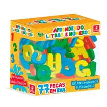 Brinquedo Aprendendo Letras E Numeros Em E.v.a - Brincadeira De Criança