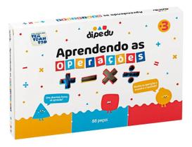 Brinquedo Aprendo As Operações Madeira 88 Peças Brw DPD0031 Brinquedo Aprendo As Operações Madeira 88 Peças Brw DPD0031