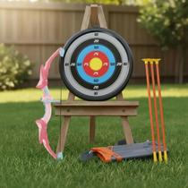 Brinquedo Arco e Flecha Tiro ao Alvo Infantil com Luz