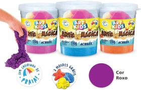 Brinquedo Areia Mágica 550g Cor Roxo Art Kids - Acrilex