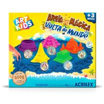 Brinquedo Areia Mágica Kit Volta Ao Mundo 800g Art Kids - 7891153100845