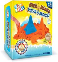 Brinquedo Areia Mágica Volta Ao Mundo Torre Eiffel 400g - Acrilex