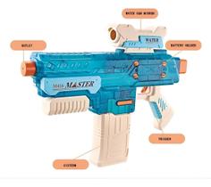 Brinquedo Arma De Água Elétrica M416 Master Super Forte 7,4V