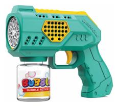 Brinquedo Arminha De Sabão Lança Bolha De Sabão Pistola Luz