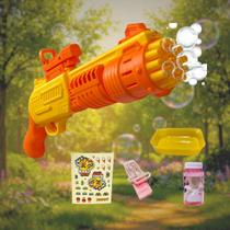 Brinquedo Arminha Pistola De Bolha De Sabão Pato Infantil Máquina