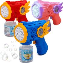 Brinquedo Arminha Que Solta Bolhas Pistola Automática Luz