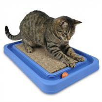 Brinquedo Arranhador De Gatos Retangular Com Bolinha Anti-estresse Relax