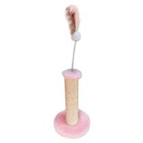 Brinquedo Arranhador Sisal Pelúcia com Mola Rose - Tam. P