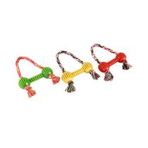 Brinquedo Art Injet Halteres Vazado com Corda para Cães - Cores Sortidas - Pequeno Brinquedo Art Injet Halteres Vazado com Corda para Cães - Cores Sortidas - Pequeno