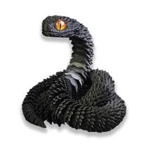 Brinquedo Articulado Cobra 3D Realista Flexível para Presente e Decoração Criativa
