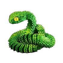 Brinquedo Articulado Cobra 3D Realista Flexível para Presente e Decoração Criativa