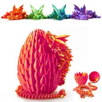 Brinquedo articulado Dragon Egg Crystal Dragon impresso 3D de 38 cm Brinquedo articulado Dragon Egg Crystal Dragon impresso 3D de 38 cm