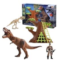 Brinquedo Árvore Misteriosa Com T-Rex Soldado E Fóssel De Dinossauro Playset Dino Hunters