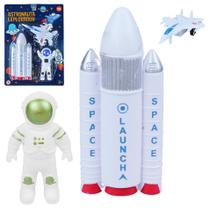 Brinquedo Astronauta Nave Espacial Boneco Capsula Infantil